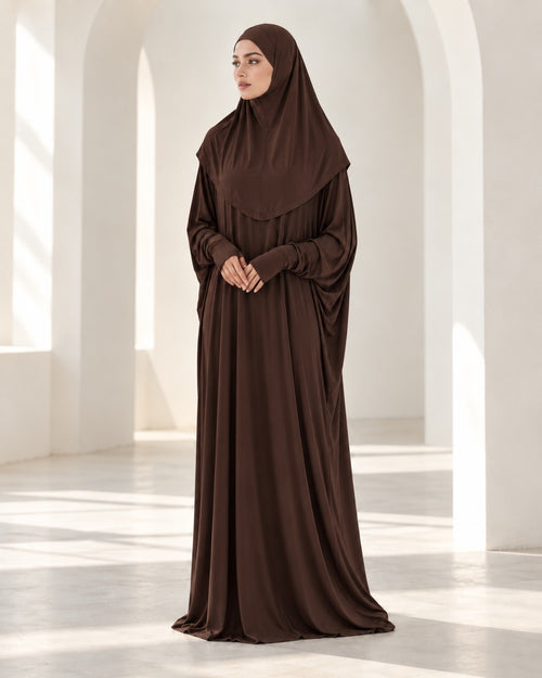 Maryam Prayer Dress in Brown